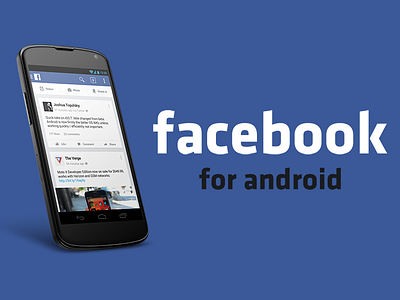 Facebook for Android - Pixel Shift android app facebook mockup redesign