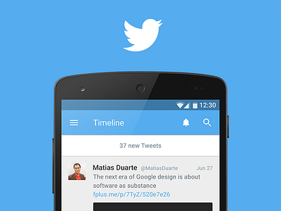 Twitter for Android - Pixel Shift android app redesign ui ux