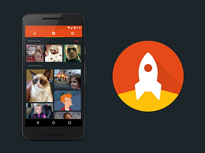 Meme Blast material design mobile ui ux web