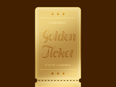 Kitten Card - Golden Ticket