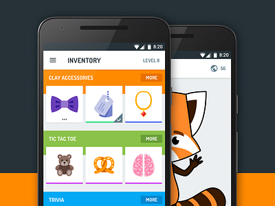 Clay 2016 - Inventory games material design ui ux web