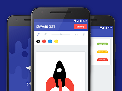 Doodle Draw v2 android game ios material design ui ux web