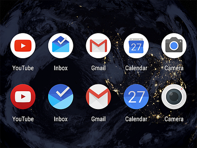 Round Google App Icons - Pixel Shift