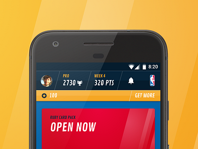 Fantasy Cards - Concept android game ios material design mobile ui ux web