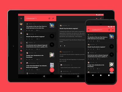 Starfire Community android ios material design mobile ui ux web
