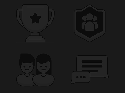 Starfire Empty / Loading State Graphics chat clan friends group trophy ui ux