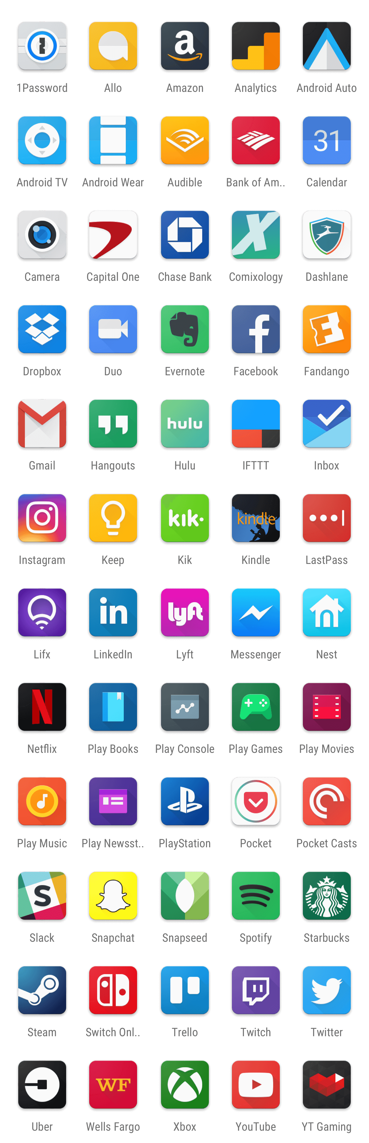 All icons   square