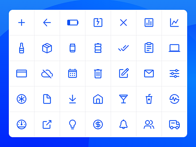 Nectar Icon Set 2019 android design system iconography ios mobile outline ui web
