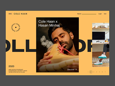 Editorial Landing Page - Cole Haan carouel concept creative detail ecommerce editorial experience fashion interaction landing page principle product project slider storytelling template transition ui web website