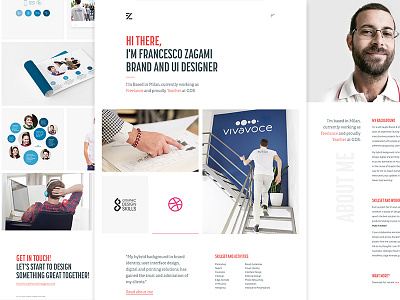 Wip Francescozagami.Com clean freelance interface minimal portfolio ui ui design web layout