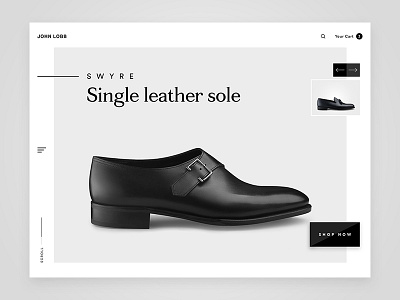 Fashion Product Page - John Lobb animation card carousel fashion interaction menu page principle product shoes slider