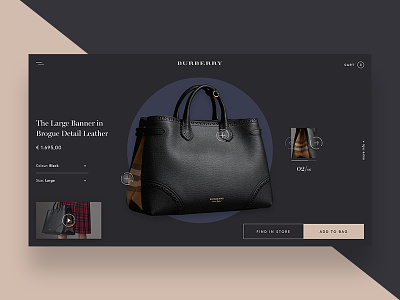 Product Page e commerce ecommerce fashion home page interface landing product sketch ui video