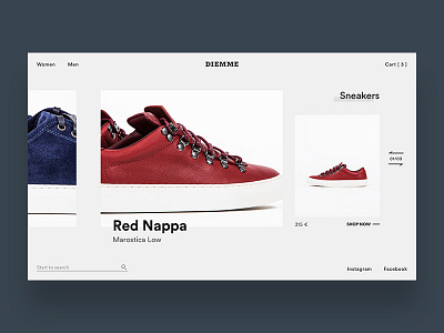 Carousel Product Ecommerce Layout animation carousel detail ecommerce fashion interaction product shoes slider ui