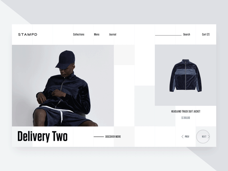 Fashion Slider animation fashion grid homepage interaction mask principle slider transition typography ui