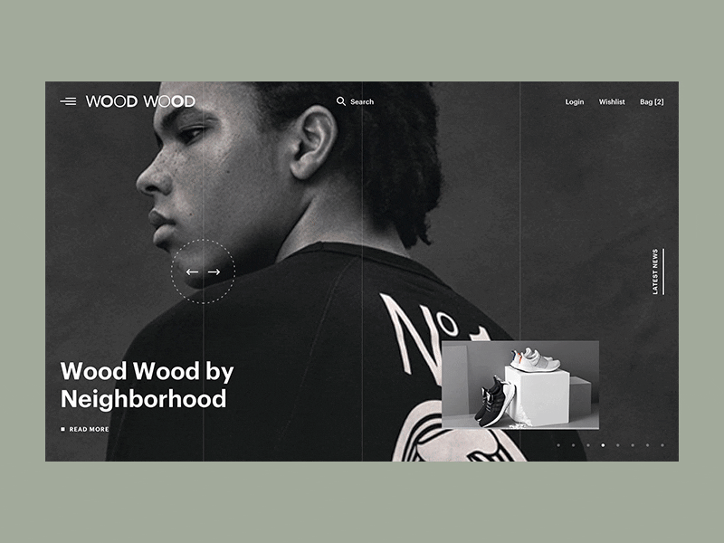 Wood Wood Editorial animation blog carousel category concept design detail ecommerce editorial experience fashion grid interaction magazine minimal principle slider ui ux web