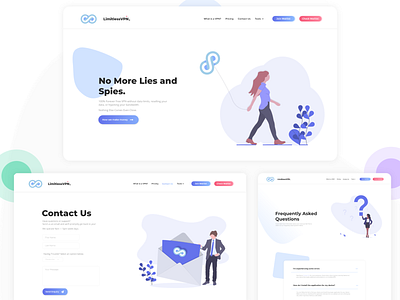 LimitlessVPN | Website design illustration logo ui ux vector website