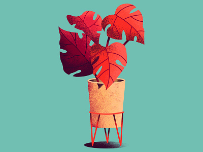 My favorite flowerpot animation design flat identity illustration minimal vector web