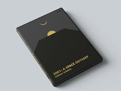 2001: A Space Odyssey DVD Cover 2001 branding design dvd dvd cover flat illustration kubrick minimal minimalist packaging typography vector