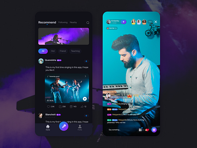 Singing Mobile App design ui uidesign uidesigns user interface design ux