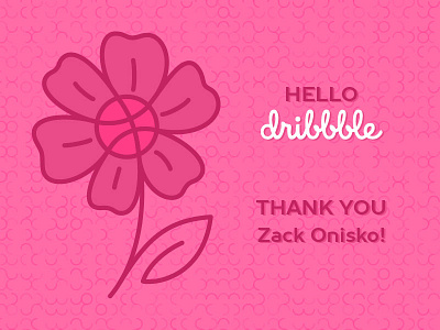 Dribbble First debut dribbble first first shot flower hello slanapotam thank you