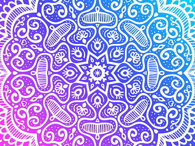 Snowflake Pattern blue christmas hand drawn mandala pantone2018 pattern pink slanapotam snowflake ultraviolet
