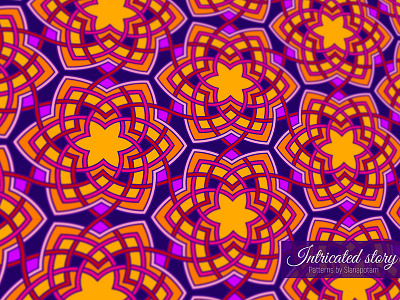 Intricated story, second color scheme design floral flower pantone2018 pattern pattern design seamless pattern slanapotam ultraviolet