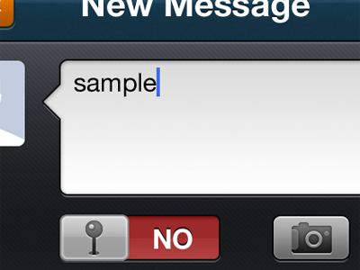 Message Box bar box button iphone message navigation switch ui