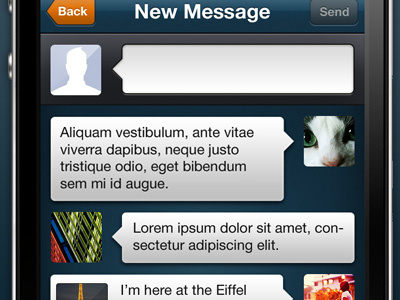 Messages box bubble chat iphone message ui