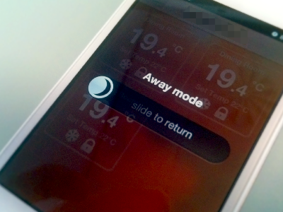 Away away gesture home ios iphone slide swipe temperature