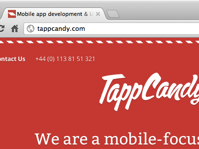 TappCandy.com is live! agency candy launch live mobile stripes website