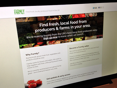 Farmly coming soon launch signup website
