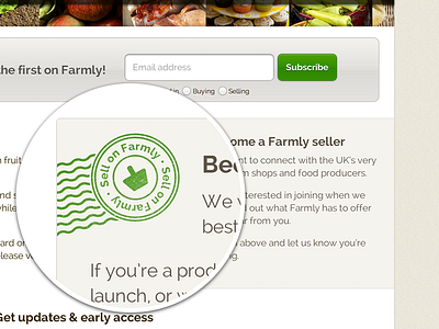 Farmly Stamp coming soon launch sign up stamp website