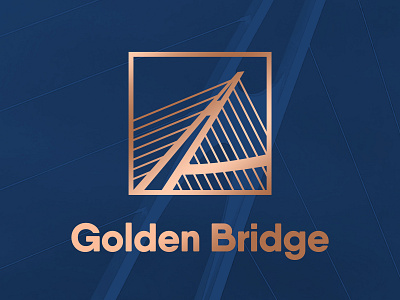 Golden Bridge (Jambatan Darul Hana) branding duotone emblem logo logomark