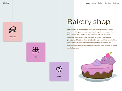 Bakery Shop Landing Page baker bakery bakery web page bakeshop cake shop challenger debut debut shot first shoot frist shot landing page new design pastel color ui uiux uiuxdesign ultimate ux web