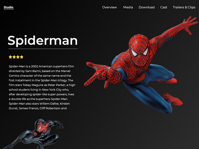 Simple Landing page for a Spiderman movie behance challange dailyui dribbbble spider man ui uiux uiuxdesign ultimate userinterfacedesign userinterfaces ux design webpage design