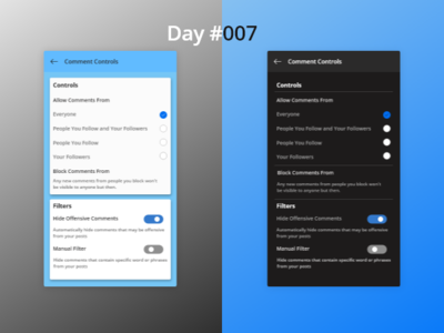 100 Days Challenge Day-007 Setting for Comment Controls