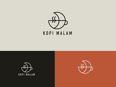 Kopi Malam Coffe Logo branding creative design flat icon illustration logo minimal typography vector