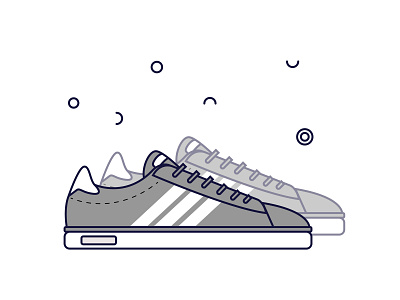Adidas design flat illustration logo vector