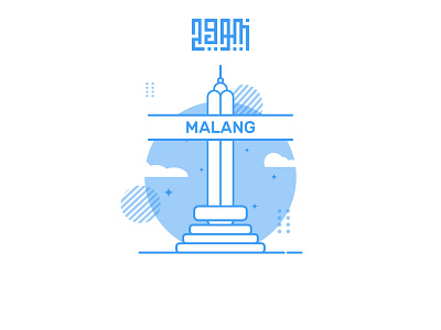 Icon Malang animation design flat icon illustration logo vector