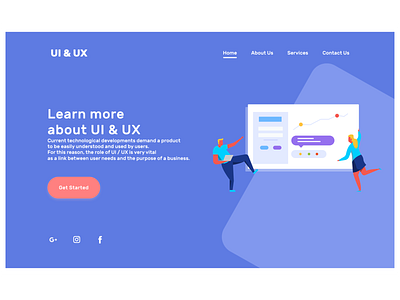 Home Page branding design illustration minimal type typography ui ux kit web website