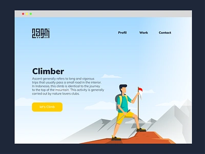 journey climber Ui animation branding creative design flat icon illustration illustrator lettering logo minimal typography ui ux web website