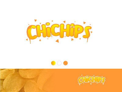 chichips branding chips creative design icon illustration logo orange typography
