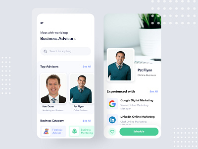 Business Adviser Mobile application app design branding business adviser business idea design dribbble best shot dribbble invite illustration ios minimal mobile app design motivation schedule typography ui ui ux uidesign ux web deisgn