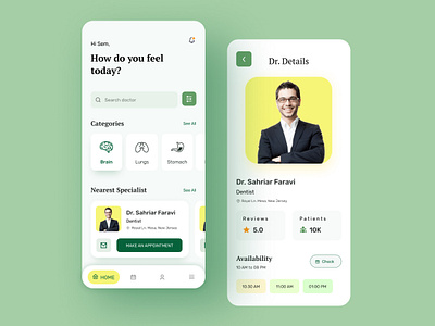 Doctor Appointment Booking mobile app free UI kit appointment best shot booking clean color design doctor doctor app download free illustration ios mobile app mobile app design typography ui design ui kit ui ux kit ux web deisgn