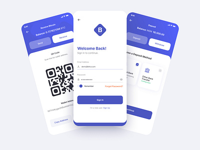 Bitcoin wallet - IOS Mobile app app banking app best shot bitcoin clean ui crypto crypto exchange crypto wallet cryptocurrency crystal design dribbble finance ios mobile app design trading typhography ui ux wallet