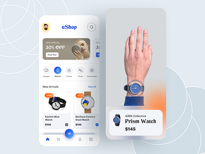 eShop Mobile app design