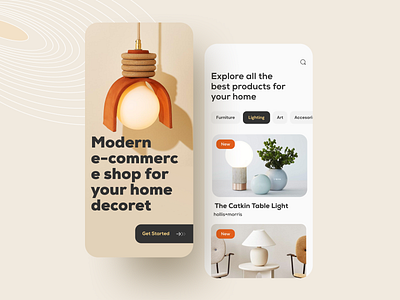 eCommerce mobile app design