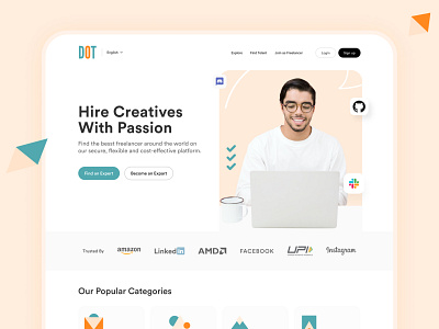 #Exploration - Freelance Website Landing page