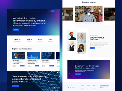 Blockchain Learning website 2021 best shot best shot blockchain branding course crypto currency design elearning learning mobile app online product design startup ui ui design ux ux design web website