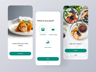 Calories Tracking app design